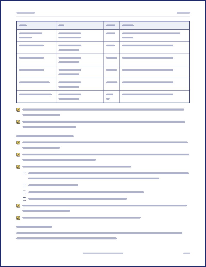 Preview of a host guide page, text hidden
