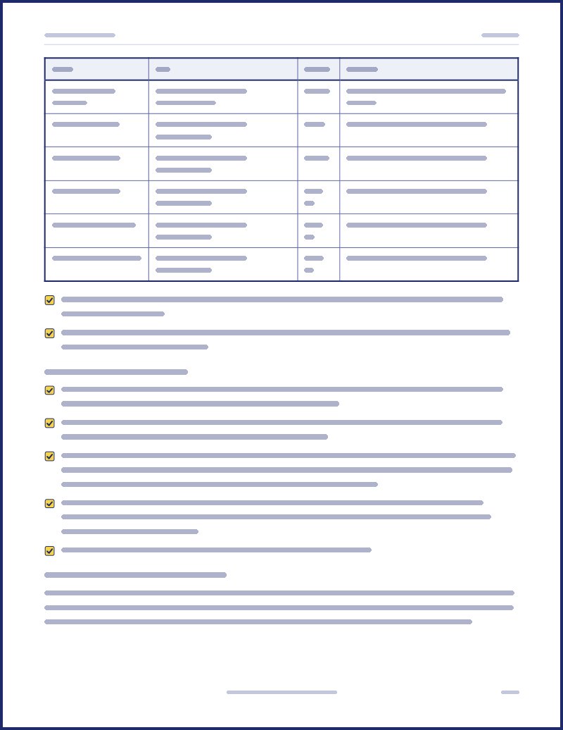 Preview of a host guide page, text hidden