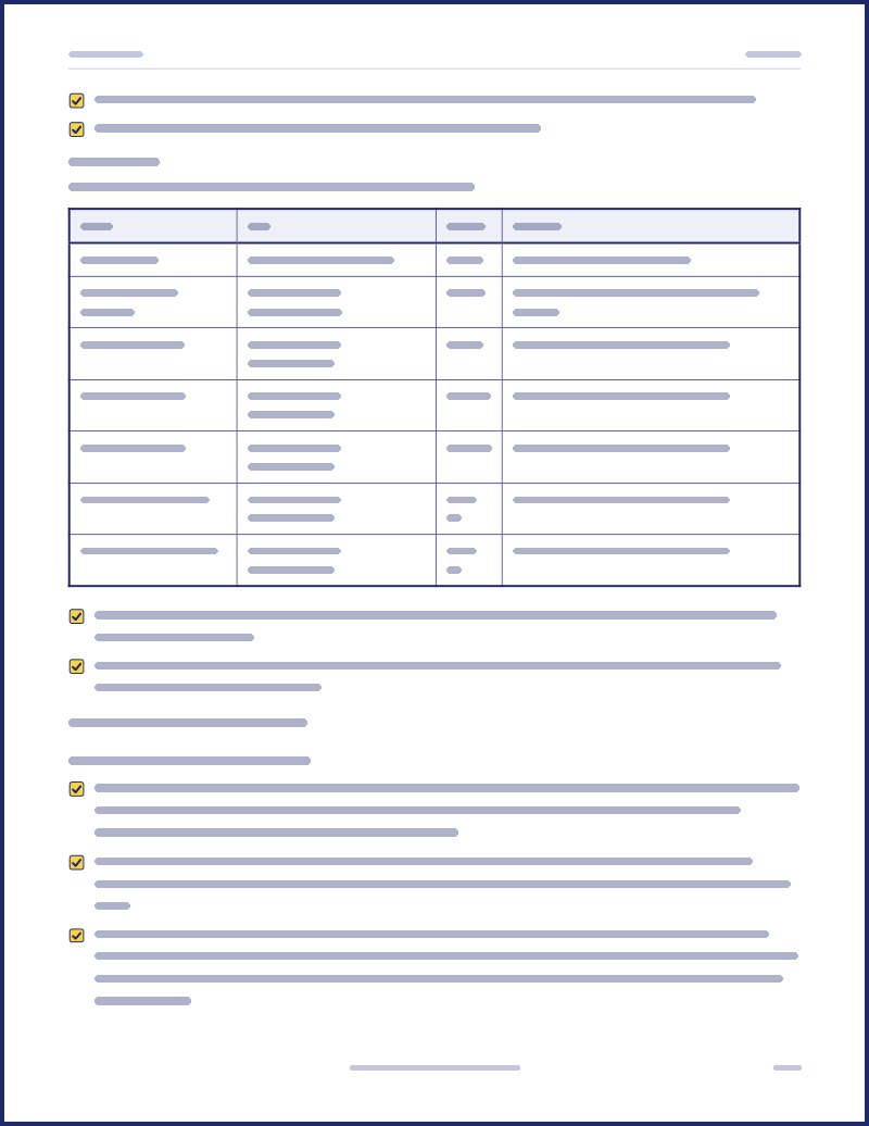 Preview of a host guide page, text hidden