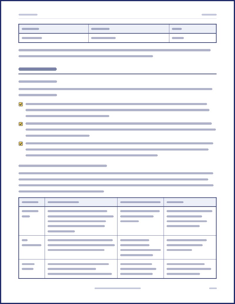 Preview of a host guide page, text hidden