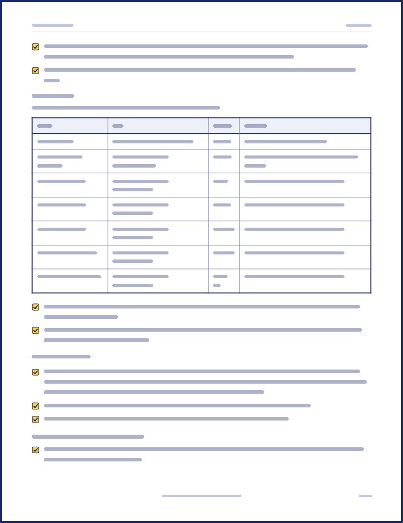 Preview of a host guide page, text hidden
